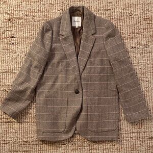 Madewell Herringbone Blazer in Brown